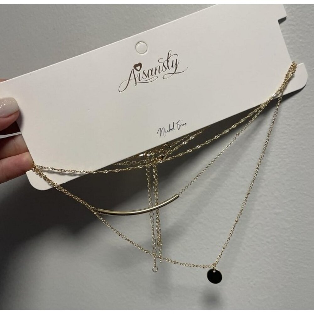 New Dainty Layered Choker Necklaces Handmade Coin Tube Star Pearl Pendant